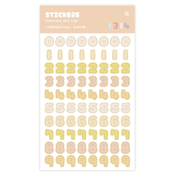 Stickers Secret Jelly Numbers Kumquat
