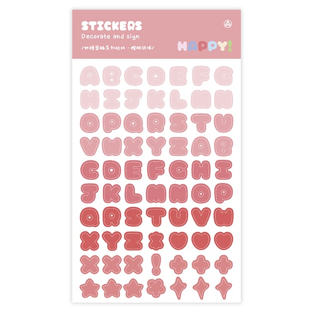 Stickers Secret Jelly Alphabet Peach