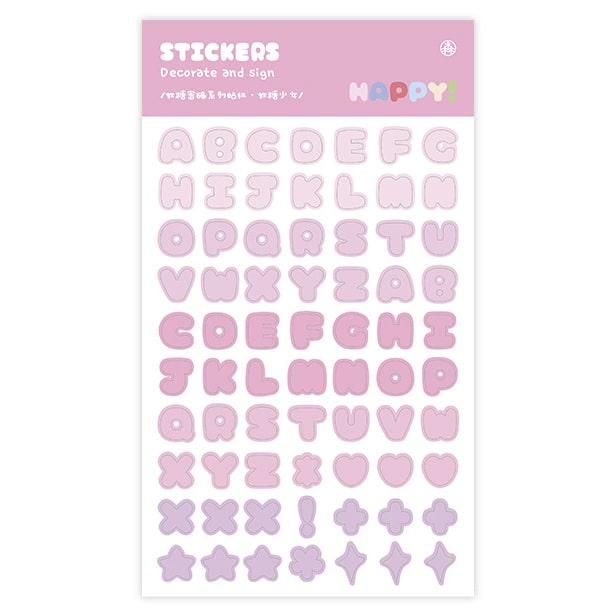 Stickers Secret Jelly Alphabet Sakura
