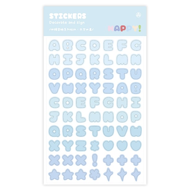 Stickers Secret Jelly Alphabet Sky