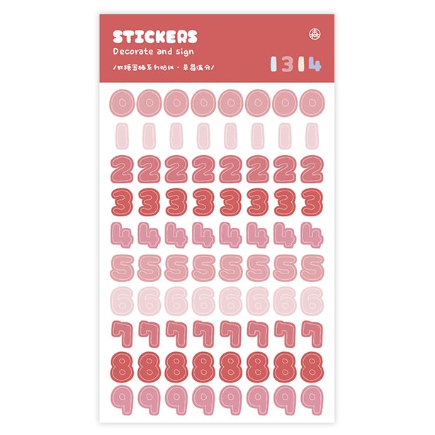 Stickers Secret Jelly Numbers Strawberry