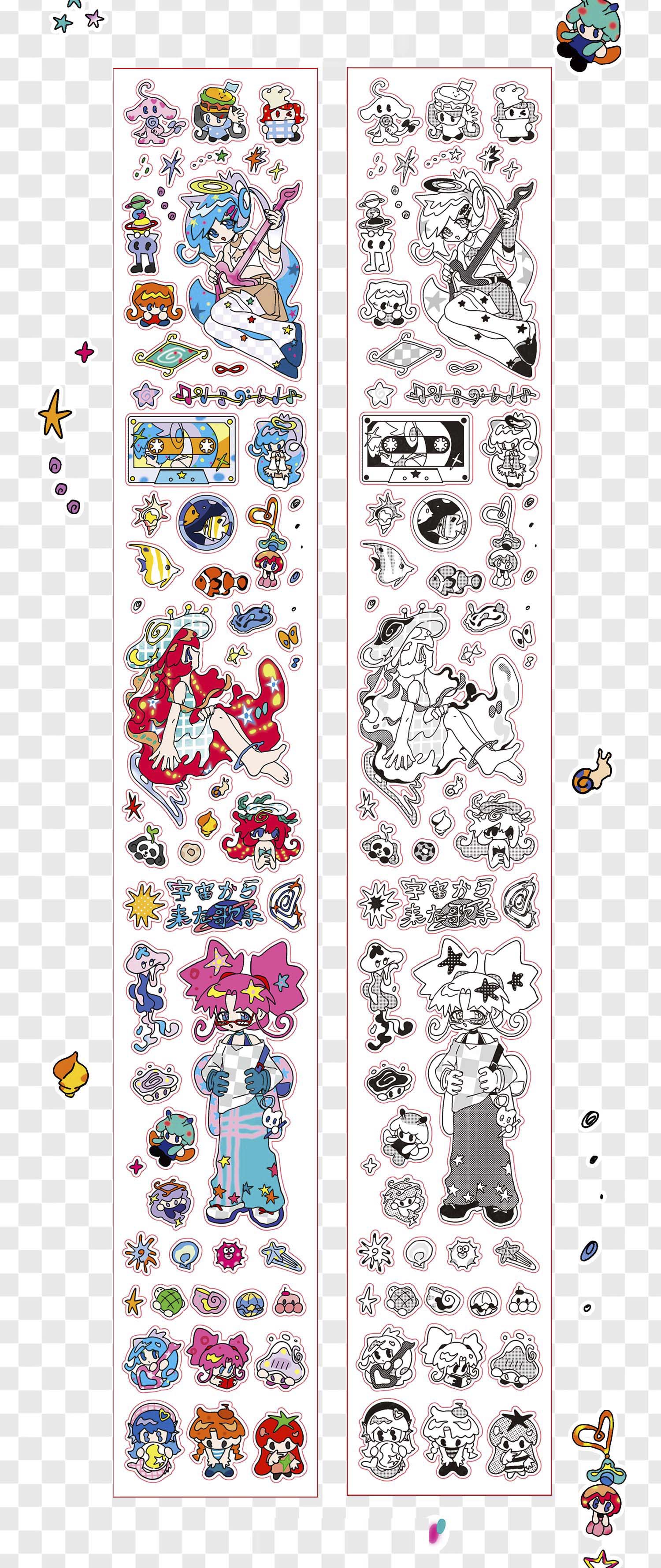 Stickers en Rollo Shattered Starry Realm Fashion Shadow