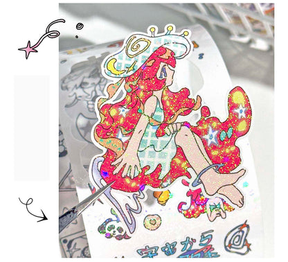 Stickers en Rollo Shattered Starry Realm Fashion Shadow