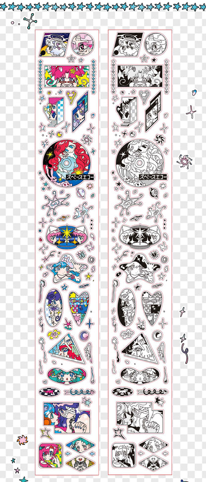 Stickers en Rollo Shattered Starry Realm Star Fragments