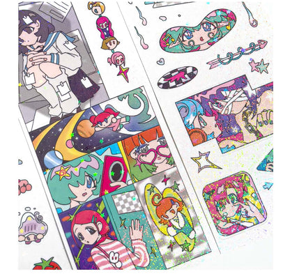 Stickers en Rollo Shattered Starry Realm Time Travel