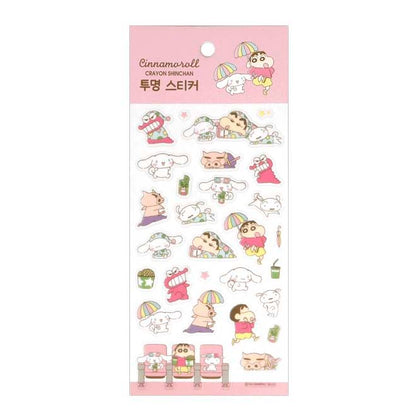Stickers Transparente Shinchan x Cinnamoroll Simple Design