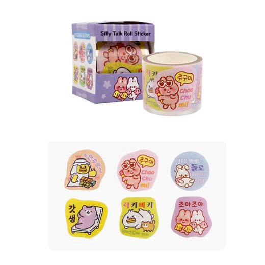 Stickers en Rollo Silly Talk Purple