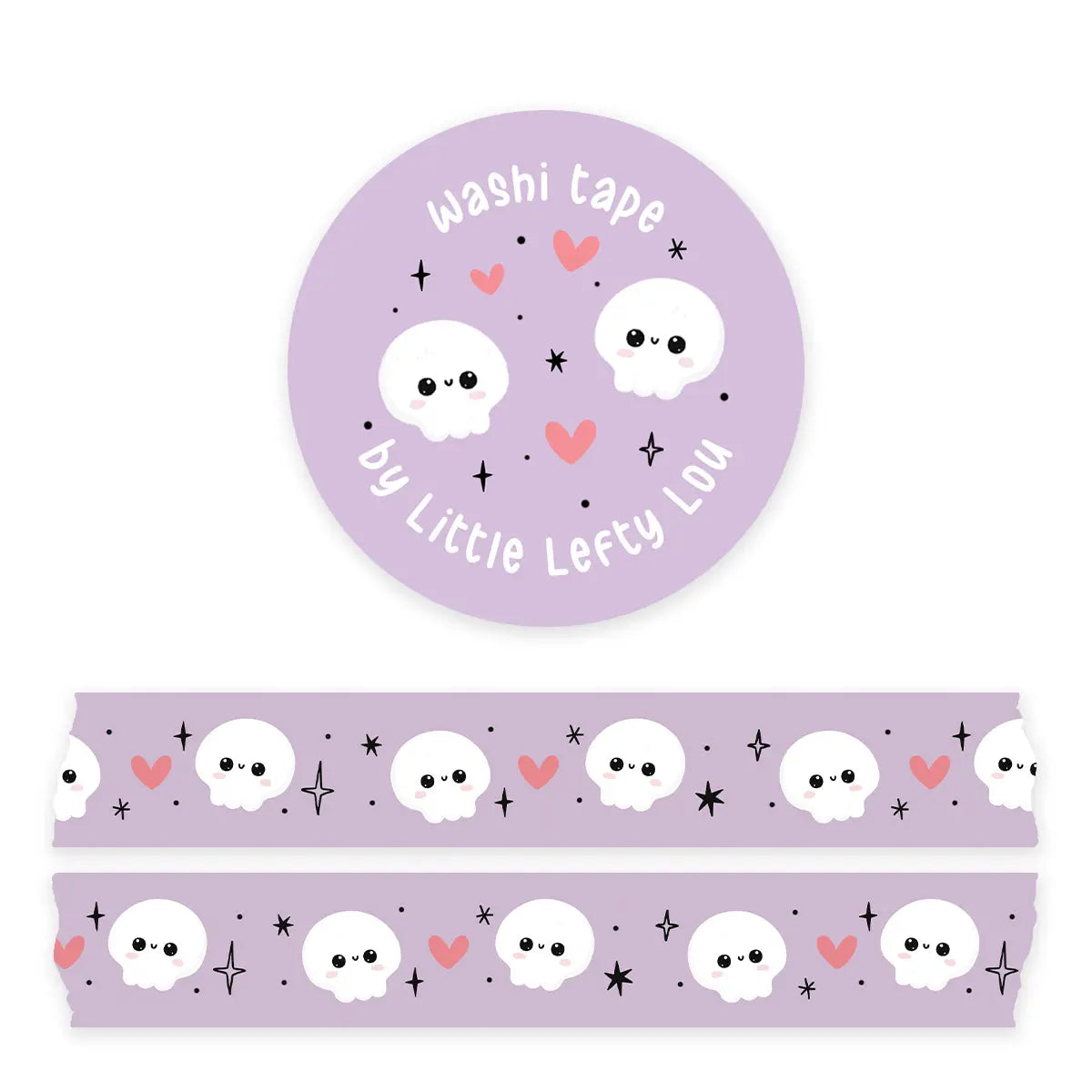 Washi Tape Skulls Purple