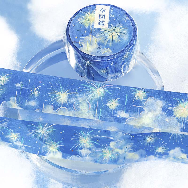 Washi Tape Foil Sky Illustrated Book Dew Light