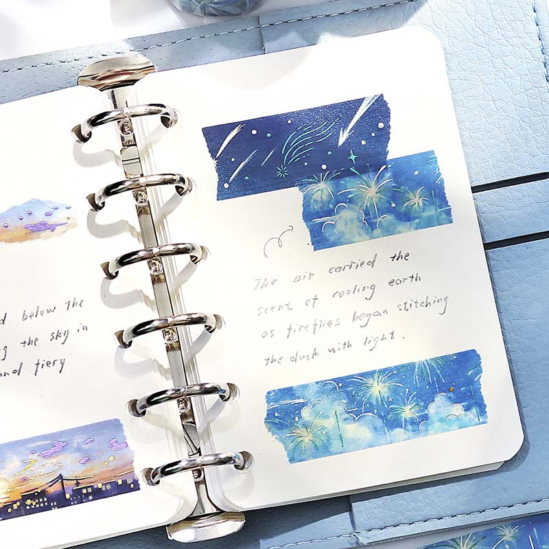 Washi Tape Foil Sky Illustrated Book Dew Light