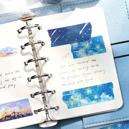 Washi Tape Foil Sky Illustrated Book Dew Light