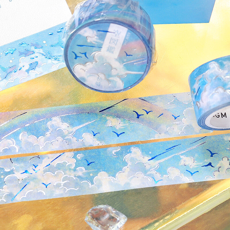 Washi Tape Foil Sky Illustrated Book Rainbow