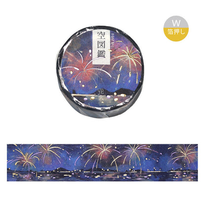 Washi Tape Foil Sky Illustrated Book Fireworks