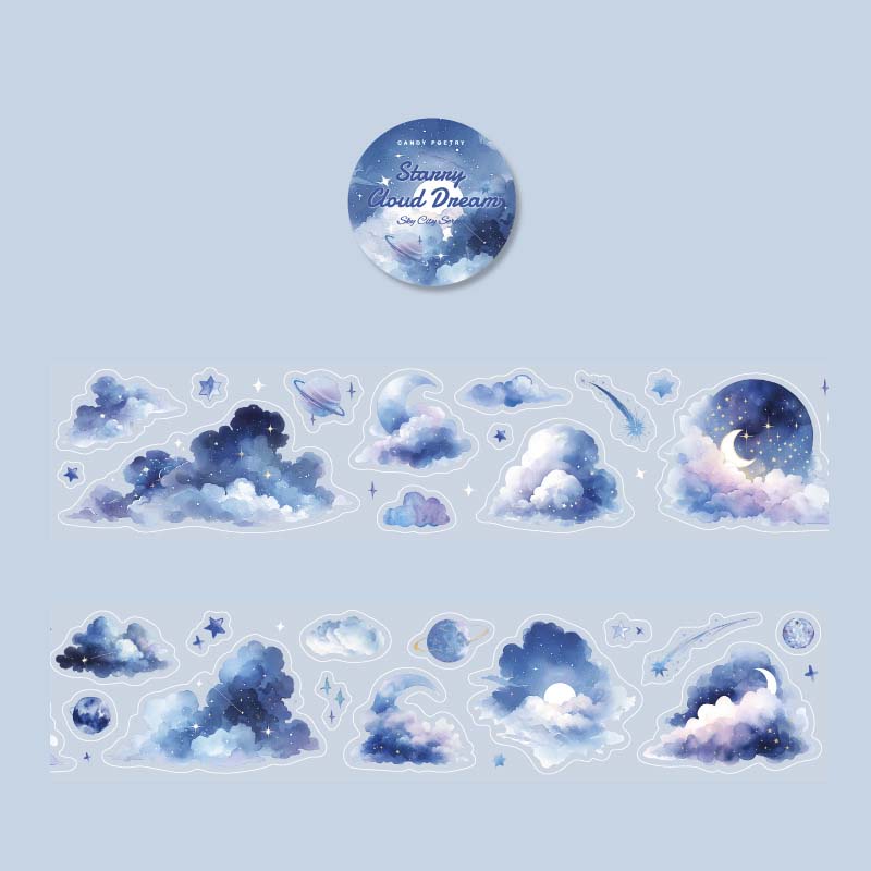 Stickers en Rollo Sky City Starry Cloud Dream