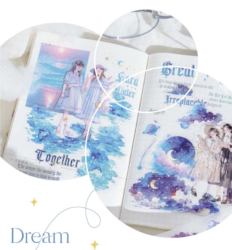 Stickers en Rollo Sky City Starry Cloud Dream