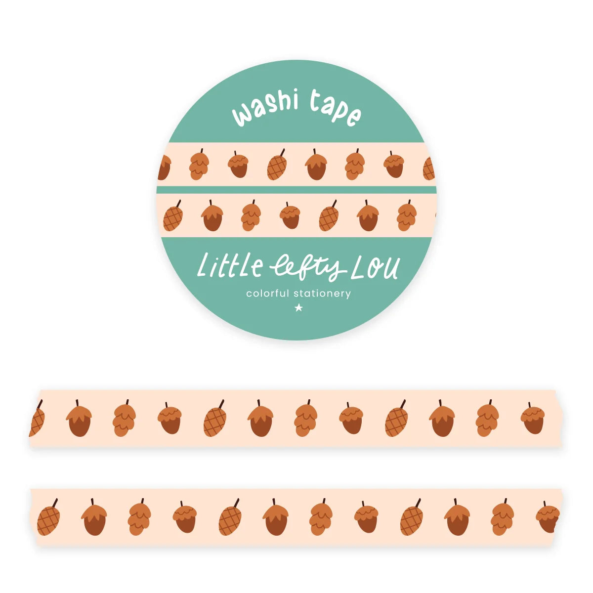 Washi Tape Slim Acorns