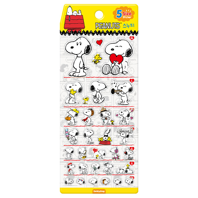 Stickers 5 Size Snoopy Snoopy