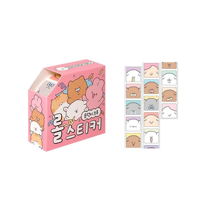 Stickers en Rollo Soonddeoki Crew Dogs Pink