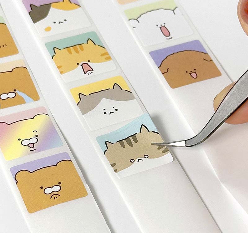 Stickers en Rollo Soonddeoki Crew Dogs Pink