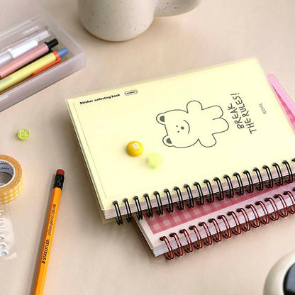 Álbum para Guardar Pegatinas Sticker Collecting Book Cream Yellow
