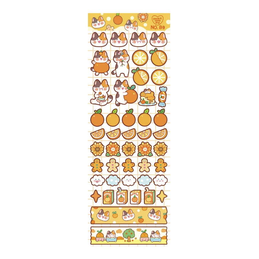 Stickers B09 Orange Cat