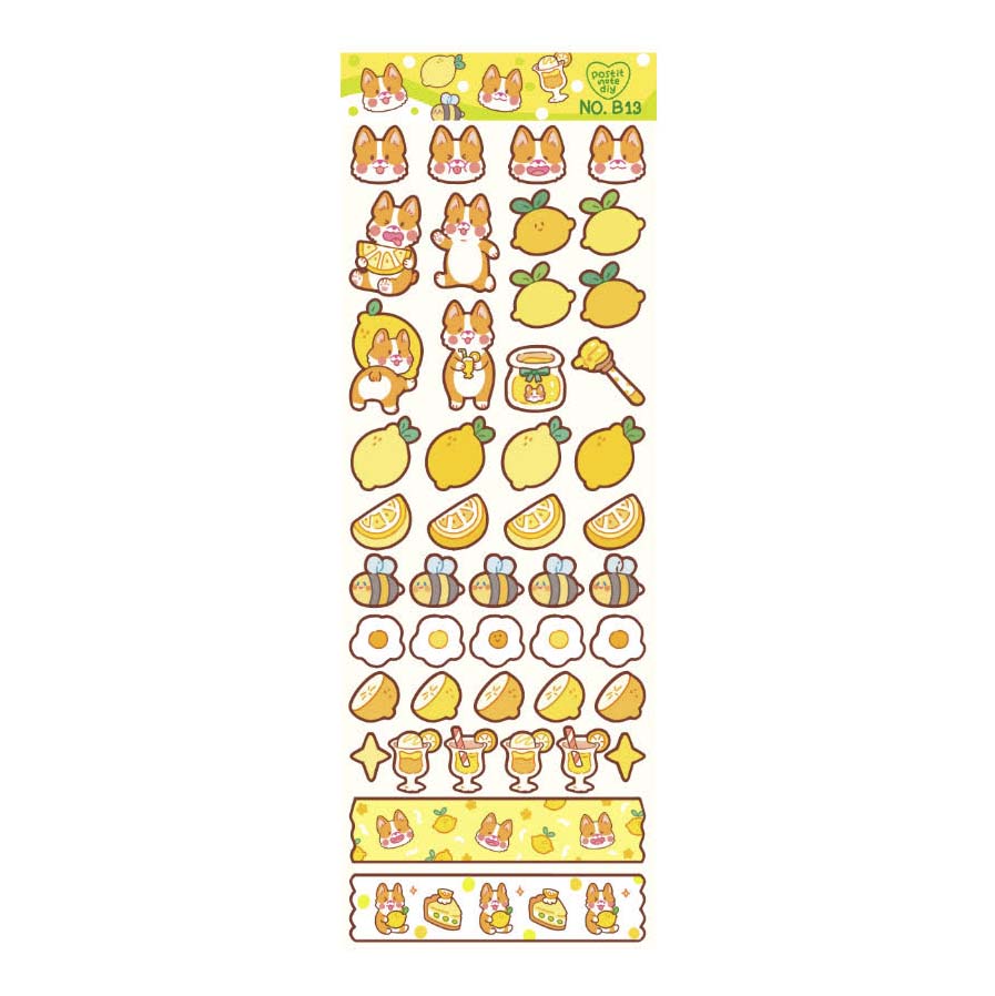 Stickers B13 Lemon Corgi