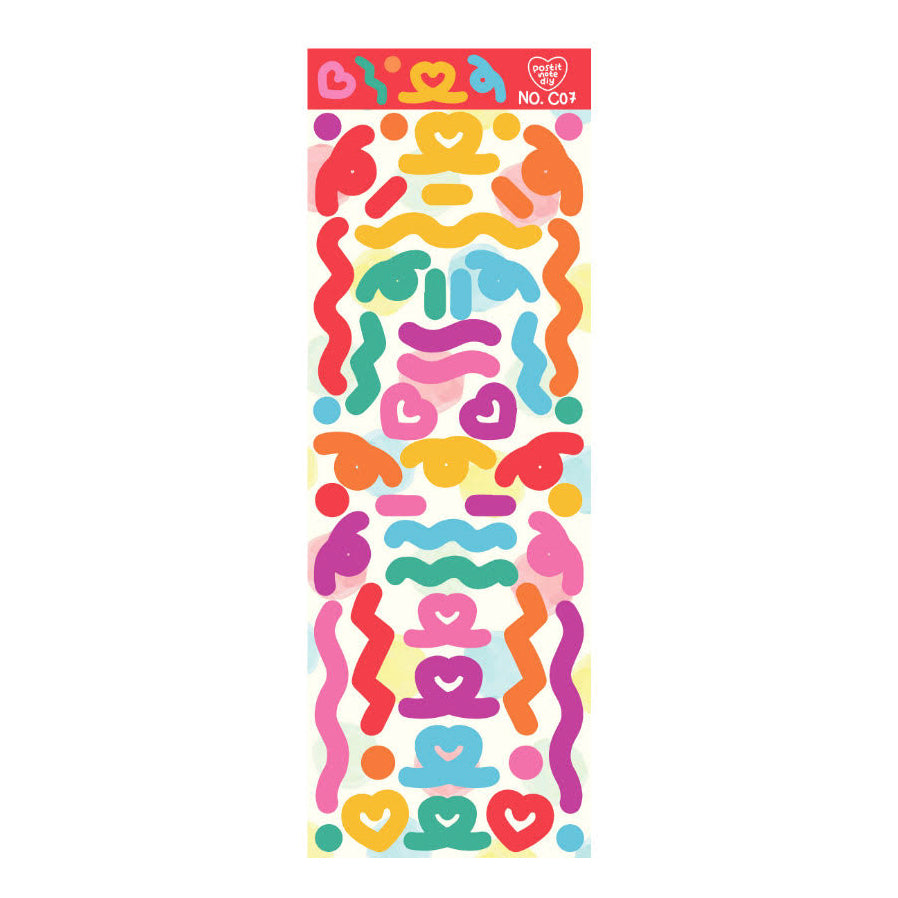 Stickers C07 Multi Ribbon