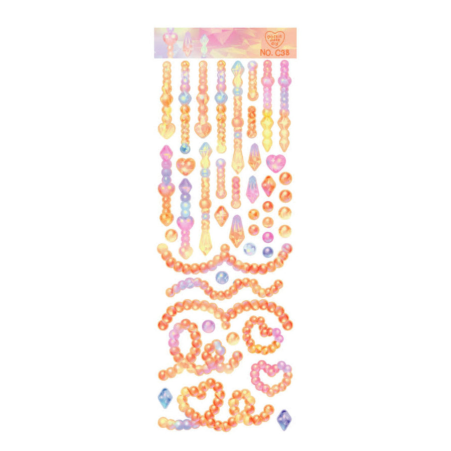 Stickers C39 Orange Beads