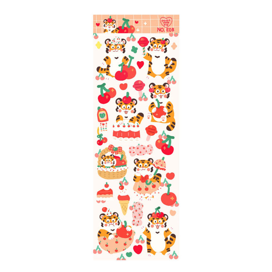 Stickers E08 Cherry Tiger
