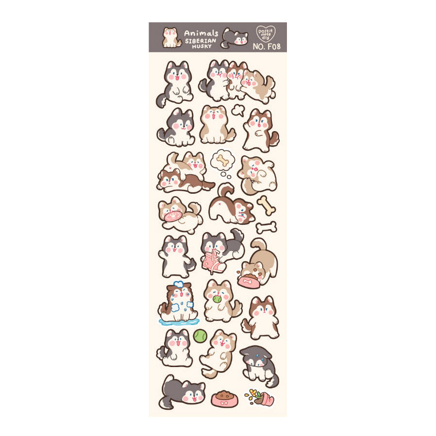 Stickers F08 Siberian Husky