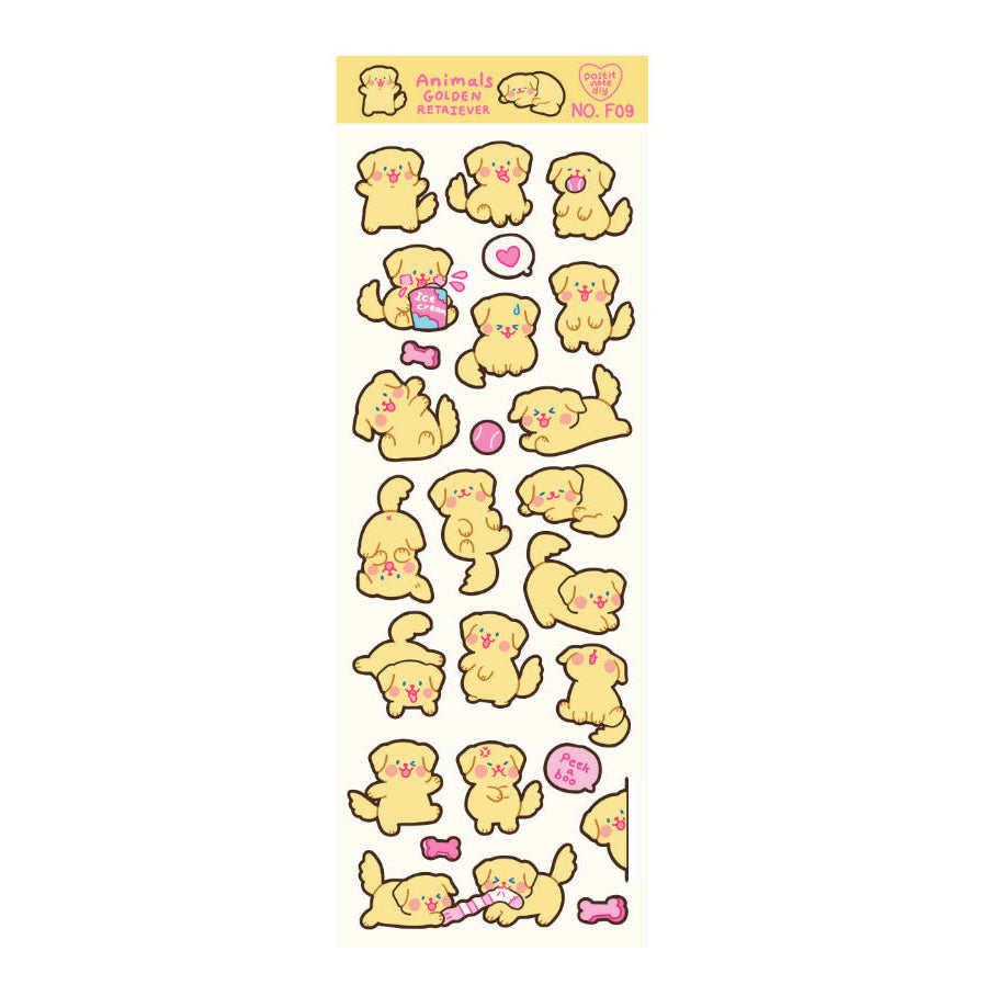 Stickers F09 Golden Retriever