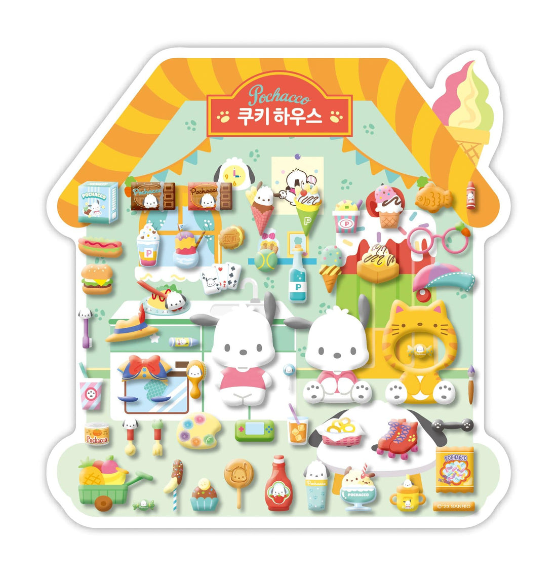 Stickers Sanrio Cookie House Pochacco