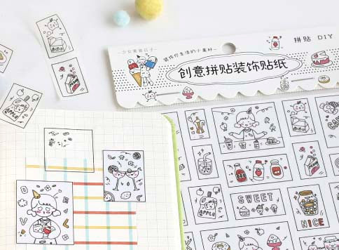 Stickers Strawberry Bunnys Yard Rainbow Bear