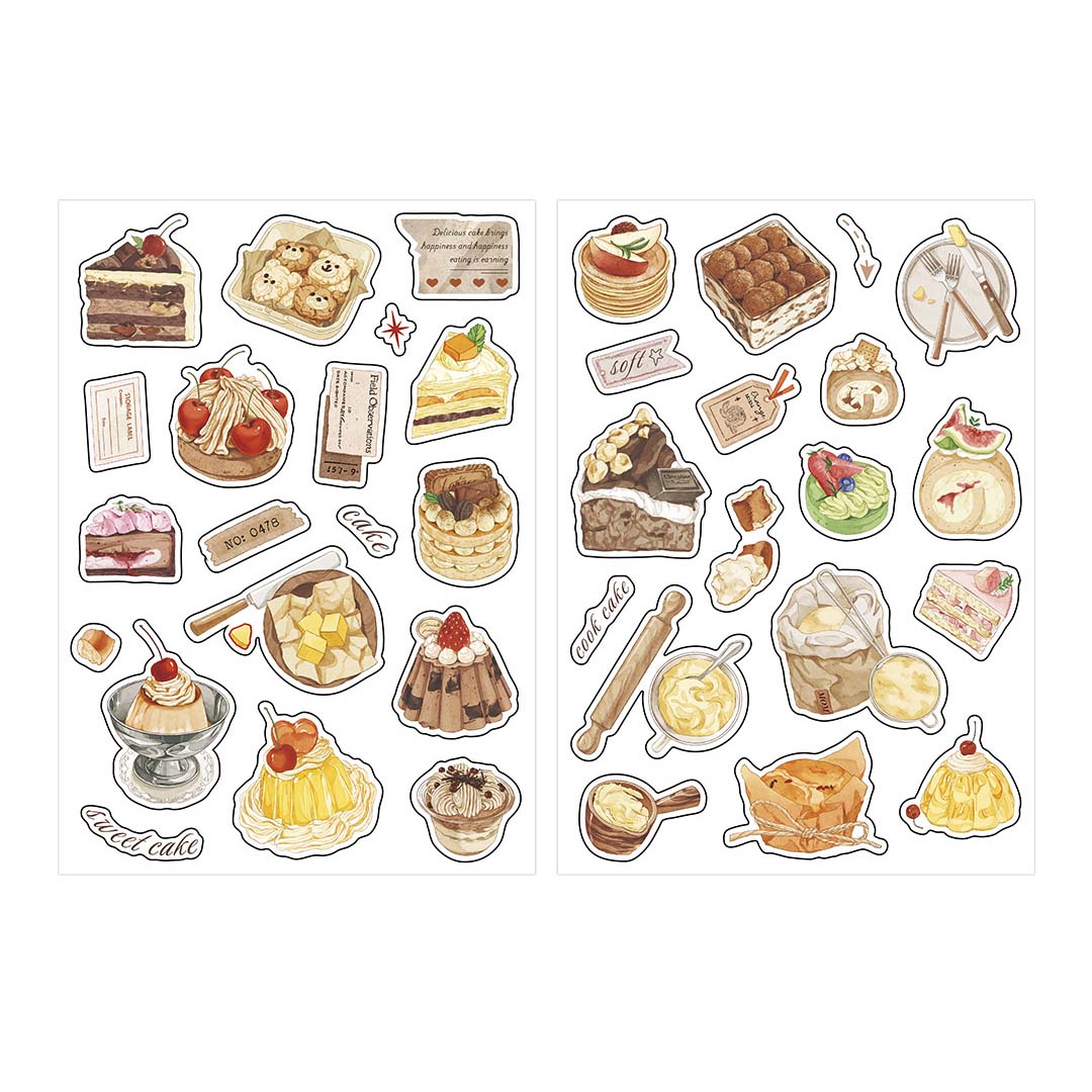 Stickers Sugar Diary Delicate Cake