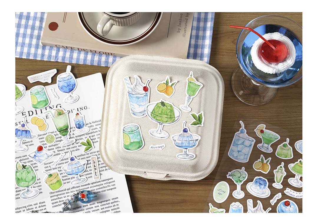 Stickers Sugar Diary Summer Beverage