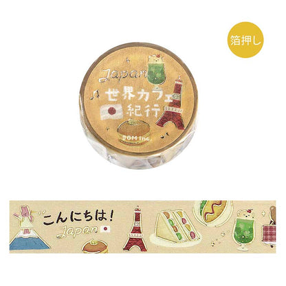 Washi Tape Foil World Cafe Travel Japan