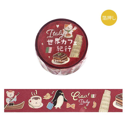 Washi Tape Foil World Cafe Travel Italy