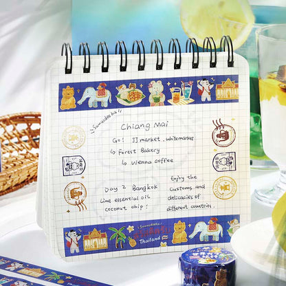 Washi Tape Foil World Cafe Travel Thailand
