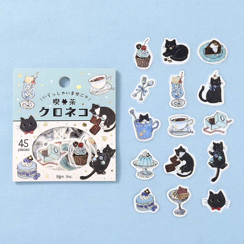 Stickers Welcome Meow Cafe Kuroneko