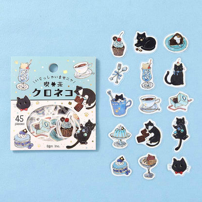 Stickers Welcome Meow Cafe Kuroneko