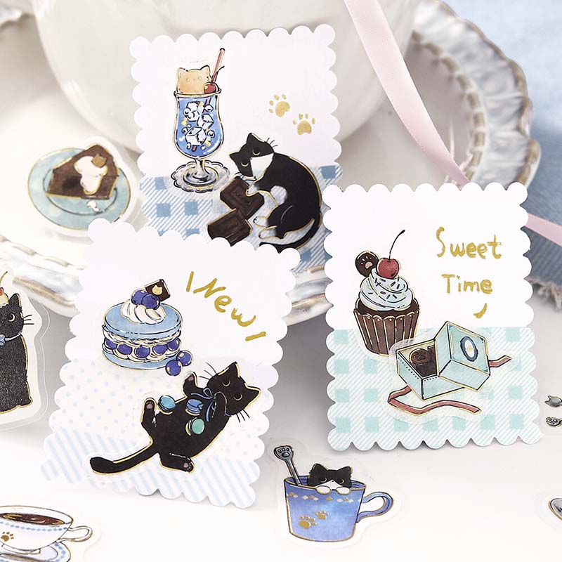 Stickers Welcome Meow Cafe Kuroneko