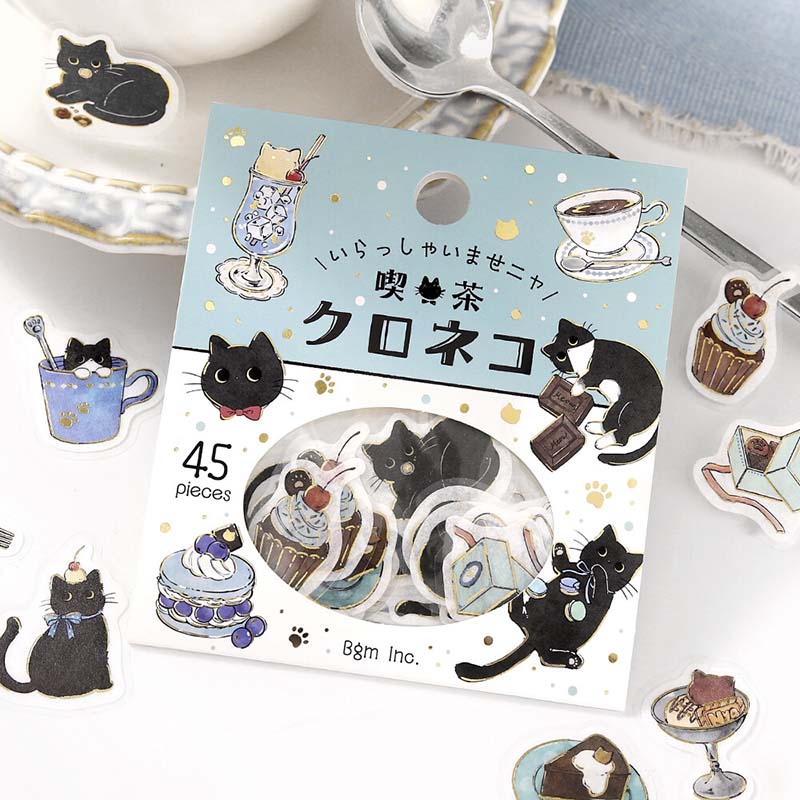 Stickers Welcome Meow Cafe Kuroneko