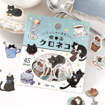Stickers Welcome Meow Cafe Kuroneko