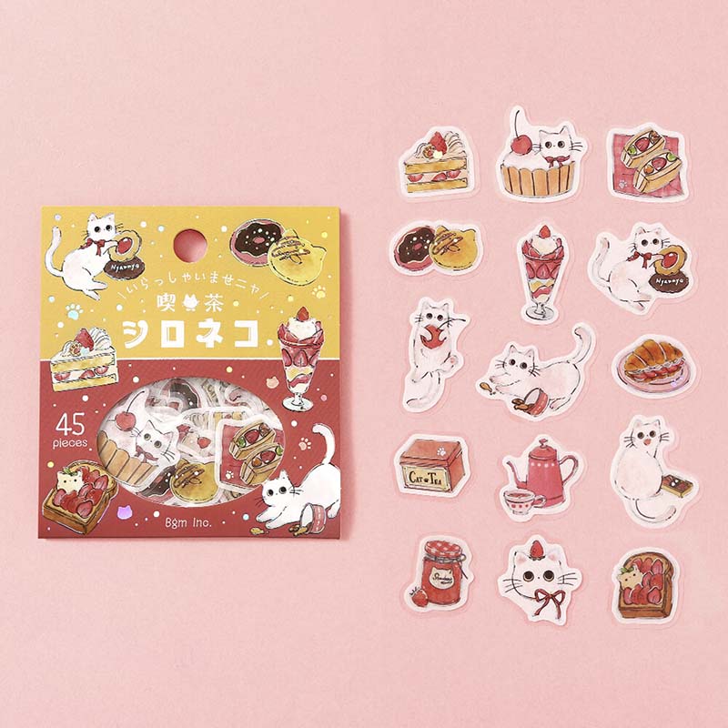 Stickers Welcome Meow Cafe Shironeko