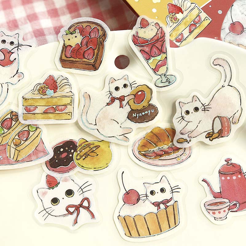 Stickers Welcome Meow Cafe Shironeko