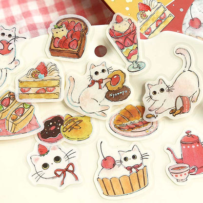 Stickers Welcome Meow Cafe Shironeko