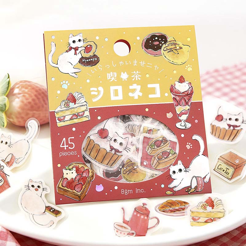 Stickers Welcome Meow Cafe Shironeko
