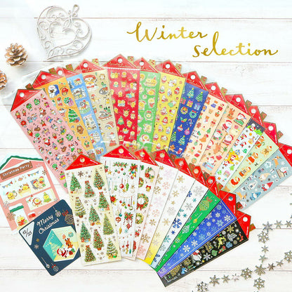 Stickers Winter Selection Cheerful Santa Claus