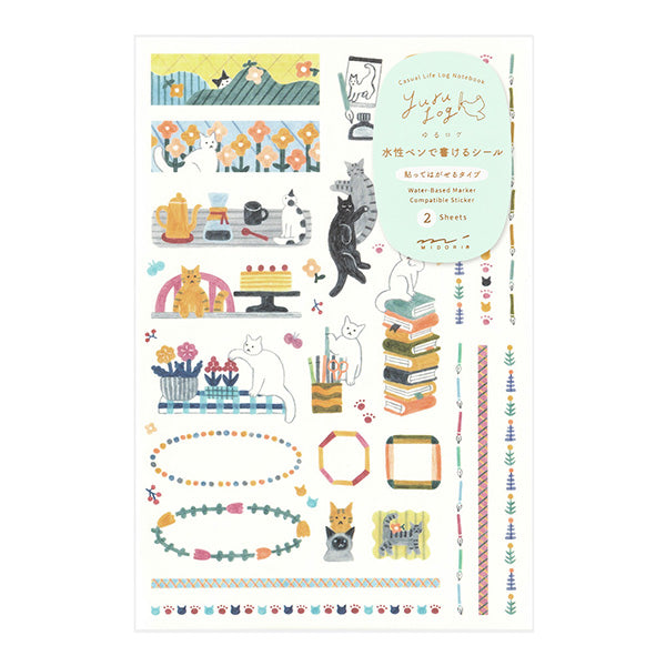 Stickers Yuru Log Cat (2pc)