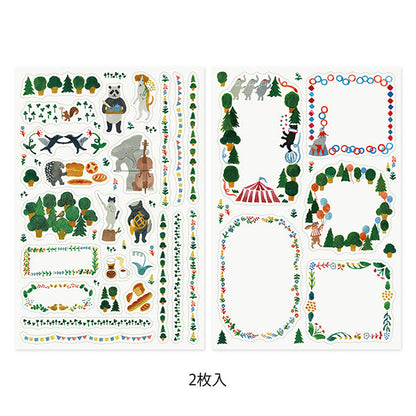 Stickers Yuru Log Forest Animal (2pc)